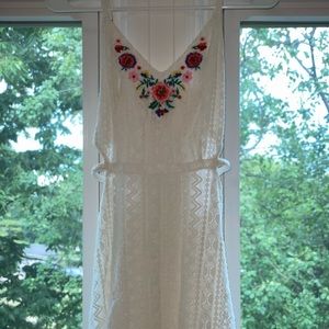 Hollister Floral White V neck Dress